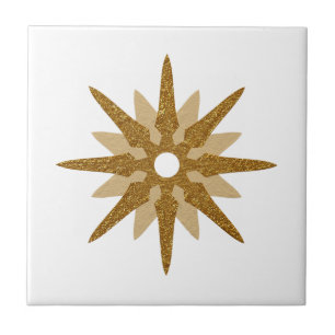 Azulejo Diseño de cerámica de estrella de oro única modern