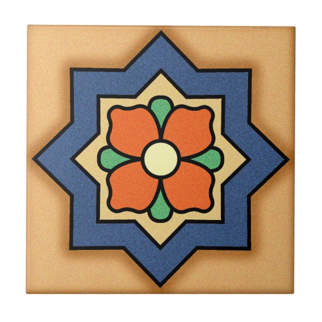 Azulejo Diseño de cerámicas malibíes de los años 1920 (Frente)