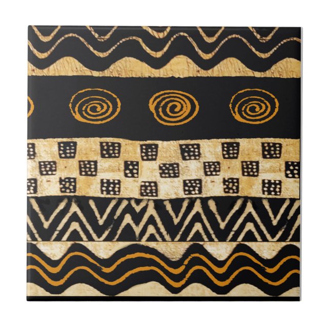 Azulejo Diseño de chamanes tribales africanos (Frente)