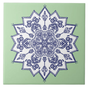 Azulejo Diseño de china azul. ¿Qué ves?