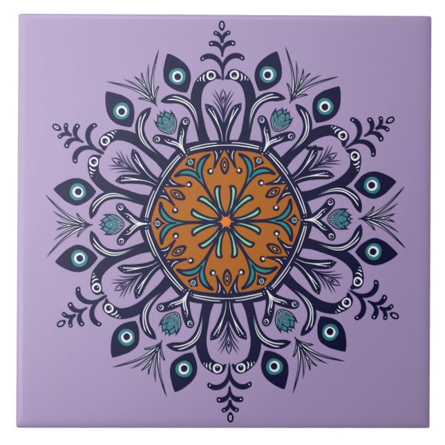 Azulejo Diseño de china azul. ¿Qué ves? (Frente)