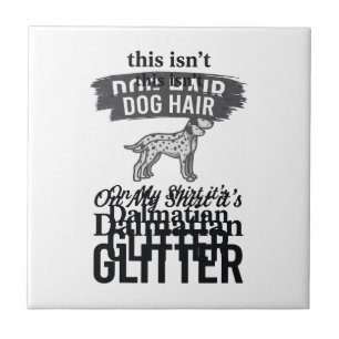 Azulejo Diseño de cita de pelo de perro divertido con bril
