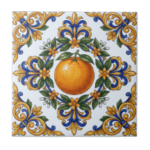 Diseño de cítrico naranja Mayólica Italiana