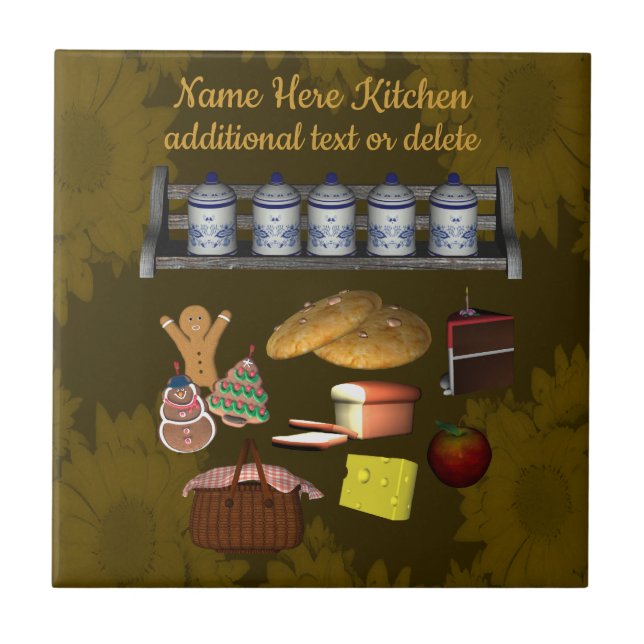 Azulejo Diseño de cocina personalizada (Frente)