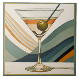 Azulejo Diseño de Cocktail Martini Mid Century