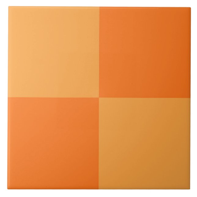 Azulejo Diseño de comprobador de Naranjas claros y oscuros (Frente)
