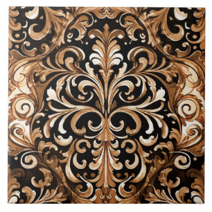 Azulejo Diseño de cuero marrón claro con aspecto trabajado