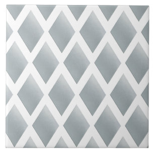 Azulejo diseño de diamante metálico plateado elegante
