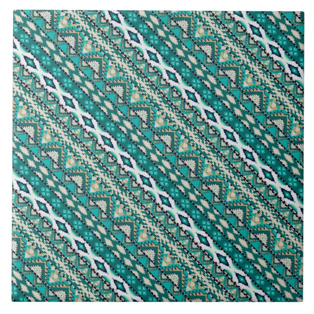 Azulejo Diseño de diseño verde puro diseño de patrones azt (Frente)