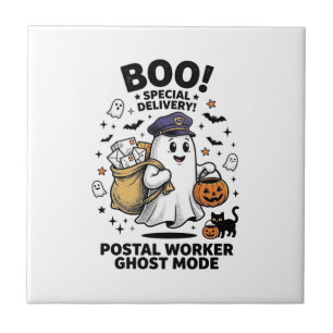 Azulejo Diseño de entrega de Halloween en modo fantasma pa