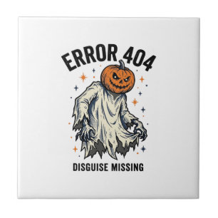 Azulejo Diseño de error de fantasma de calabaza de disfraz
