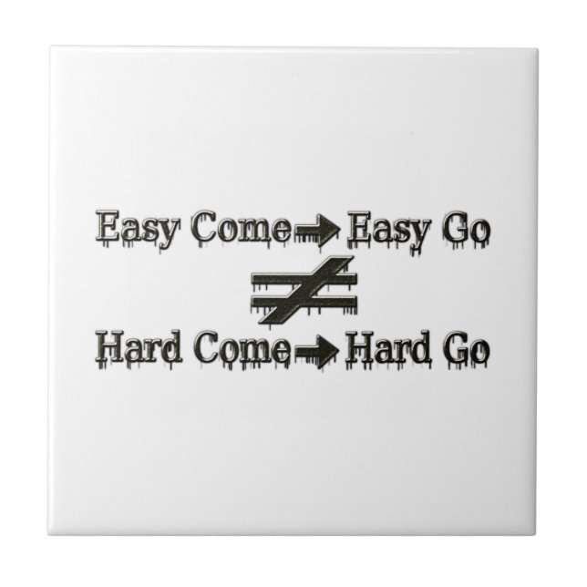 Azulejo Diseño De Fácil Trabajo Y Relación De Trabajo Duro (Frente)