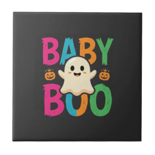 Azulejo Diseño de fantasma de Halloween Baby Boo_1