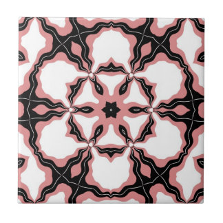 Azulejo Diseño de flores azules, rosas, blancas y negras