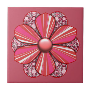 Azulejo Diseño de flores de Bonito personalizar
