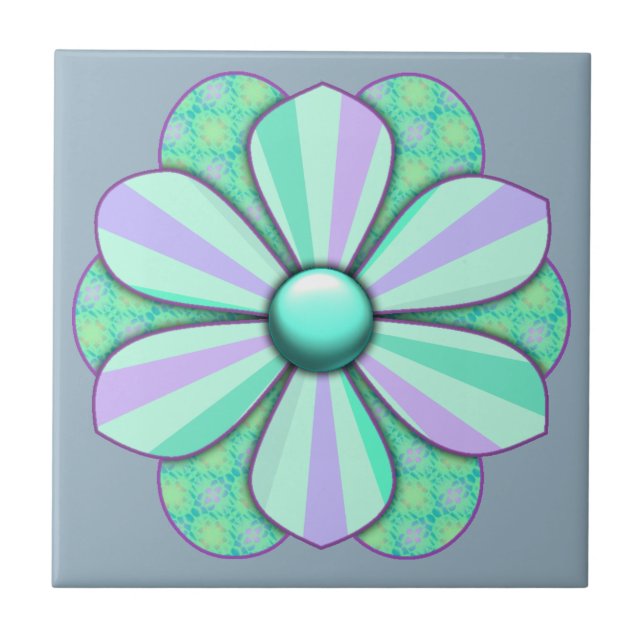 Azulejo Diseño de flores de Bonito personalizar (Frente)
