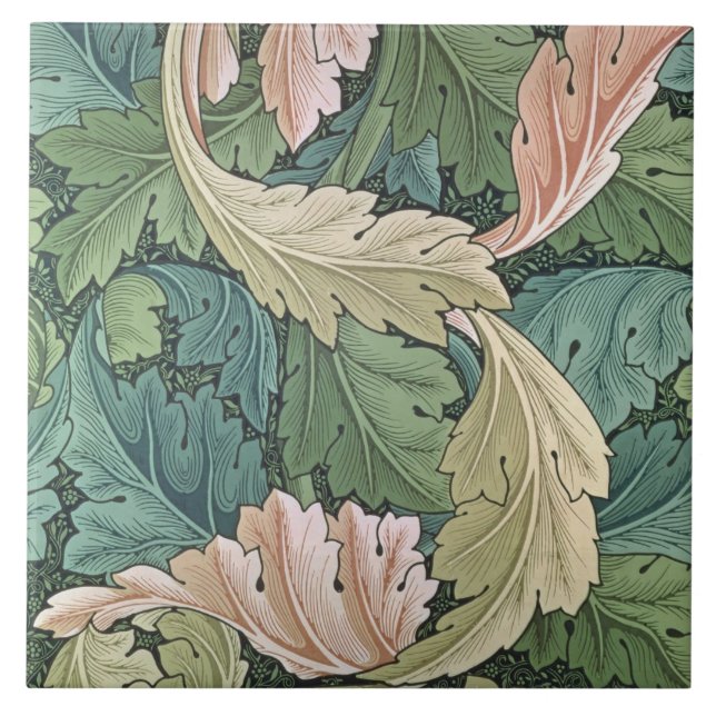 Azulejo Diseño de fondo de pantalla "Acanthus", 1875 (Frente)