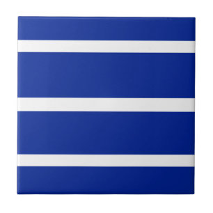 Azulejo Diseño de franjas azules y blancas