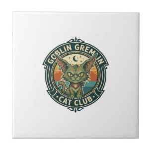 Azulejo Diseño de gatito lindo gato duende gremlin - Grem