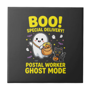 Azulejo Diseño de Halloween del modo fantasma del trabajad