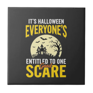 Azulejo Diseño de Halloween Todos con derecho a un susto_1