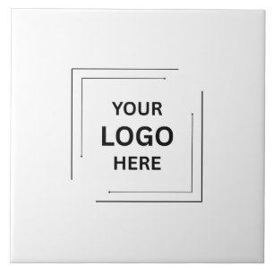 Azulejo Diseño de identidad empresarial minimalista blanca