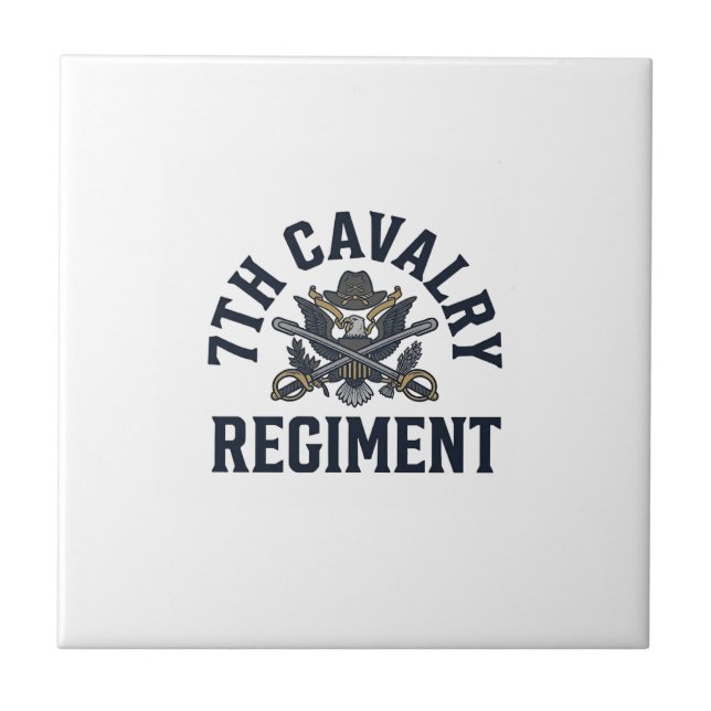 Azulejo Diseño de impresión de pecho del regimiento de cab (Frente)