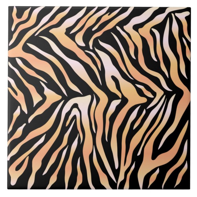 Azulejo Diseño de impresión de piel de tigre  (Frente)