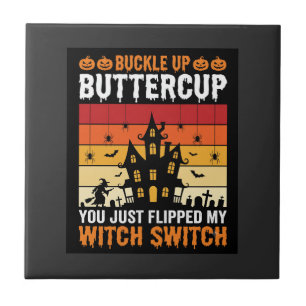 Azulejo Diseño de interruptor de bruja abróchate Buttercup