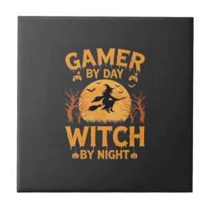 Azulejo Diseño de juegos de bruja de Halloween