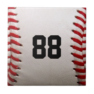 Azulejo Diseño de jugador de béisbol con número de jersey