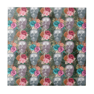 Azulejo Diseño de la Serie Boho Skull 10