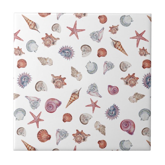 Azulejo Diseño de la serie de composición de acuarela suba (Frente)