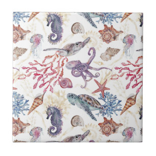 Azulejo Diseño de la serie de composición de acuarela suba