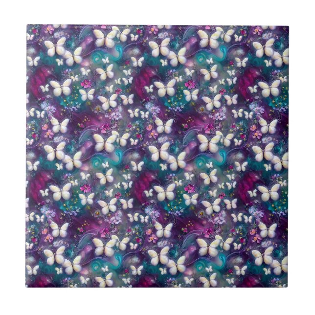 Azulejo Diseño de la serie de mariposa mística 5 (Frente)