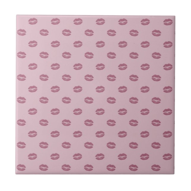 Azulejo Diseño de Labios Divertidos - Decoración de Hogar  (Frente)