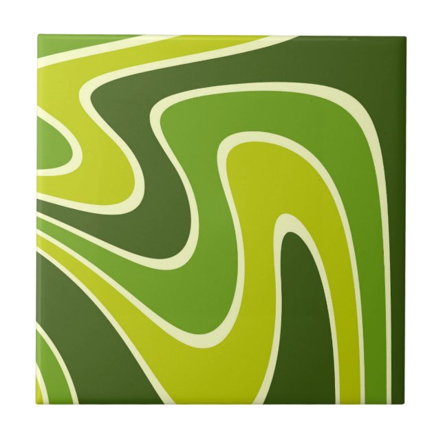 Azulejo Diseño de lava retro abstracto de los años 70 (Frente)