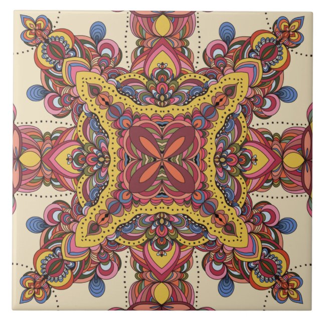 Azulejo Diseño de Mandela Mosaic #5 (Frente)