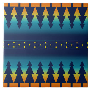 Azulejo Diseño de manta de silla del suroeste Sunset Pines