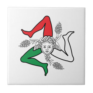 Azulejo Diseño de Medusa Trinacria Siciliana