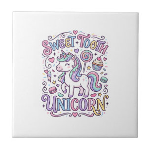 Azulejo Diseño de mercancía original de Unicorn Sweet Toot