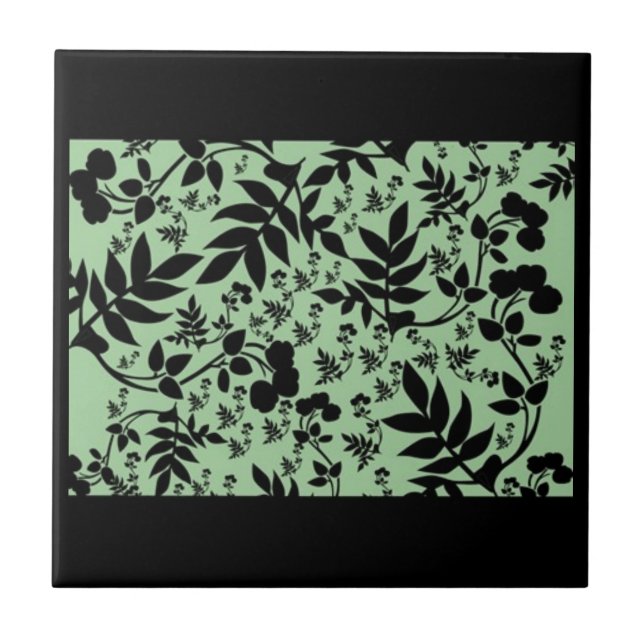 Azulejo Diseño de mosaico de Blue Levy Florah Tile (Frente)