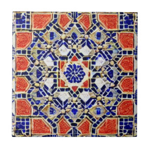 Azulejo Diseño de mosaico de mosaico marroquí con arte geo