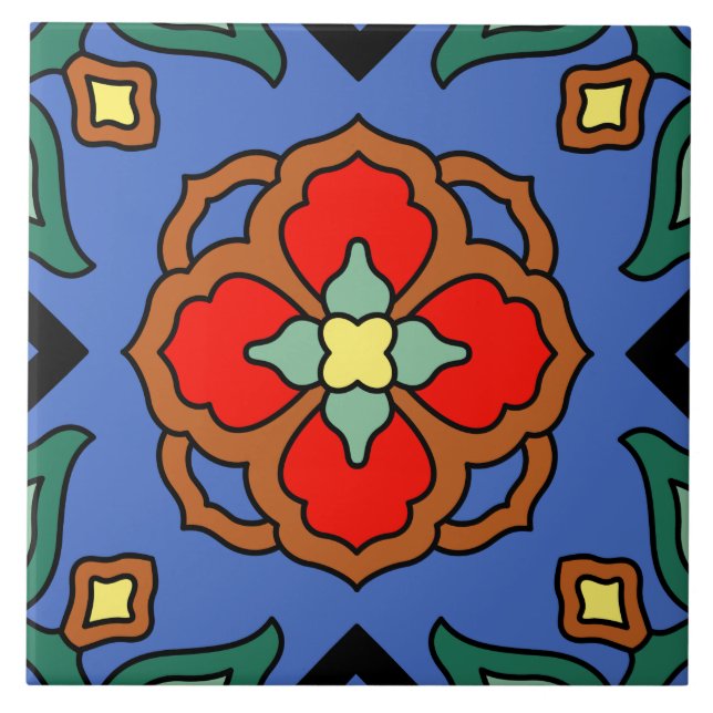 Azulejo Diseño de mosaico en la isla catalana (Frente)