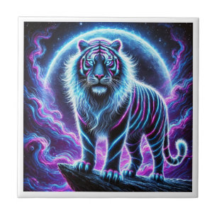 Azulejo Diseño de mosaicos cerámicos brillantes de Tigre N