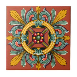 Azulejo Diseño de mosaicos de color negro victoriano
