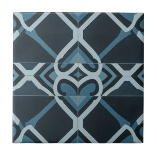 Azulejo Diseño de mosaicos de colores oceánicos de mediano