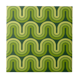 Azulejo Diseño de oleada de degradado geométrico retro