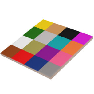 Azulejo Diseño de patrón de bloques de color audaces y col