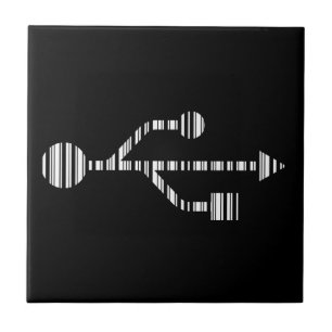 Azulejo diseño de patrón de código de barras de computador